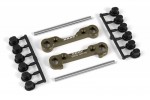 XRAY 352303 XB808 Aluminum Front Lower Suspension  Holders Set - Swiss 7075 T6 (7mm) - Hard Coated