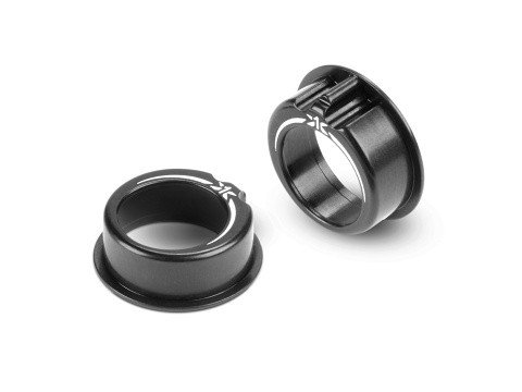 XRAY 302064-K - Aluminium Adjustment Ball-bearing Hub +1mm - Black (2)