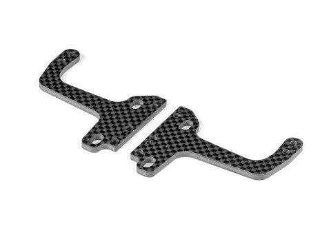 XRAY 301558 X4F Rear Carbon Upper Clamp - Adjustable Flex Bulkheads (2)