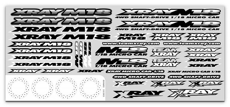 XRAY #397340 M18 Sticker For Body - White