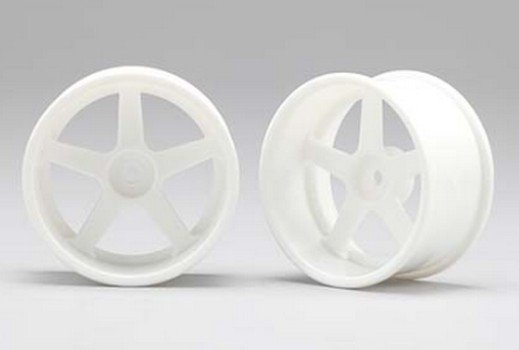 Yokomo RP-6113W8 - RP Drift Wheel 5 Spoke 01 Offset 8 mm White