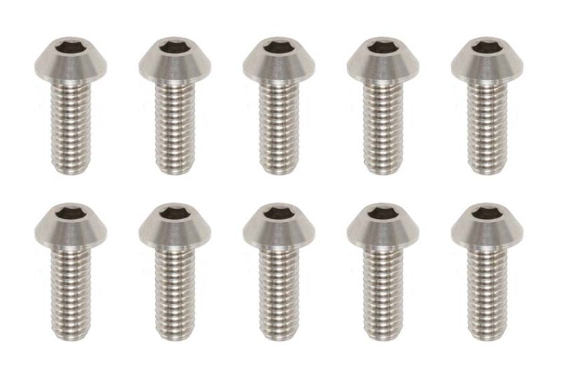 Yokomo RP-041081A High Precision Machined Titanium Button Head Socket Screw M3x8mm 10pcs